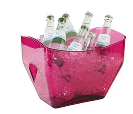 balde de champanhe com alças rosa