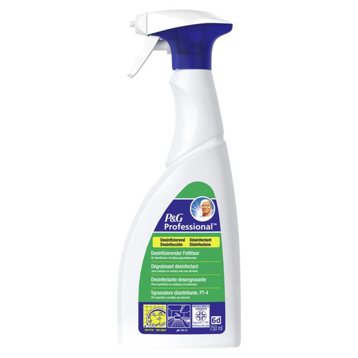 Mr proper desengrasante desinfectante cocina (6d). Spray de 750 ml.