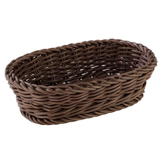 Cesta ovalada marrón 25x19 cm