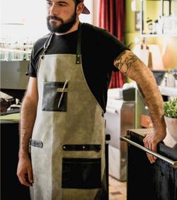 Delantal barista negro