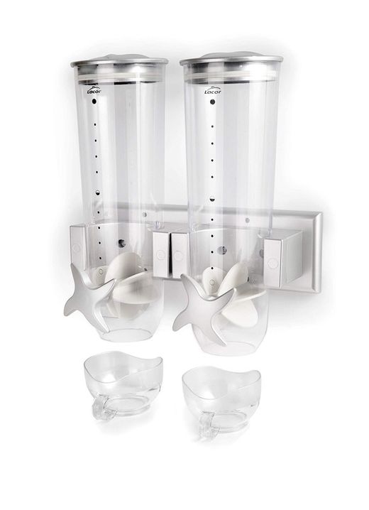 Dispensador de cereals doble per a paret