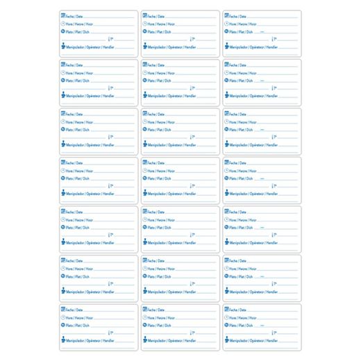 Etiquetas barquillas  100 hojas de 21 etiquetas