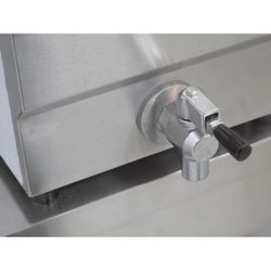 Freidora eléctrica 10 + 10 litros. Dos senos. Con grifo