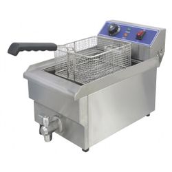 Freidora eléctrica 10 litros. Un seno. Con grifo