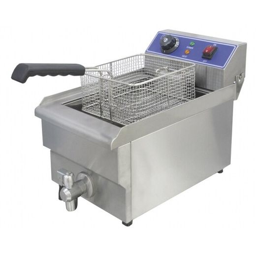 Freidora eléctrica 10 litros. Un seno. Con grifo