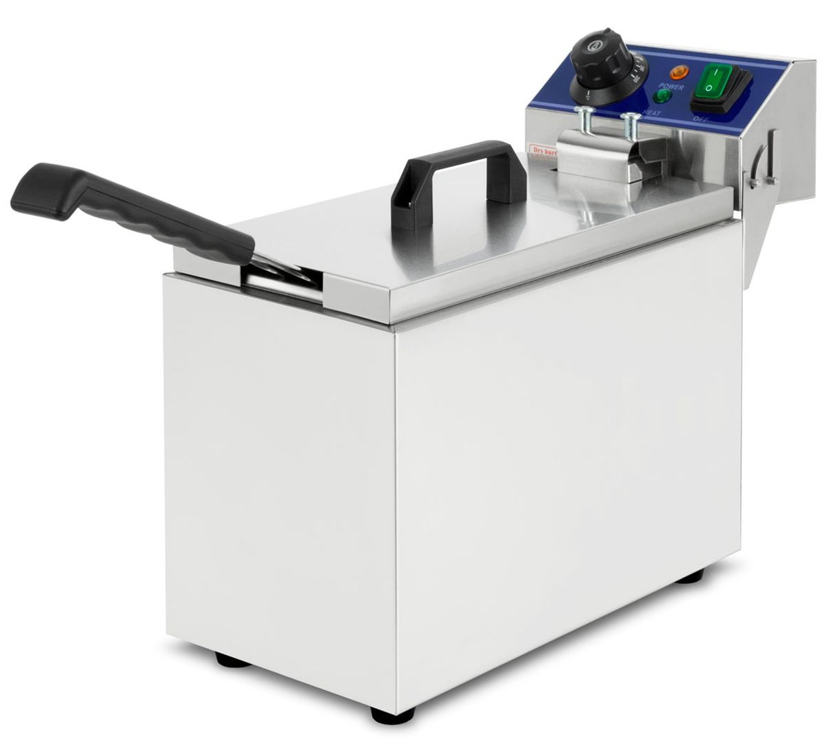 Freidora eléctrica 6 litros. Un seno. Sin grifo