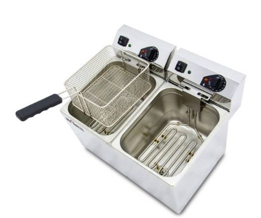 Freidora eléctrica evolution sin grifo 10+10 litros