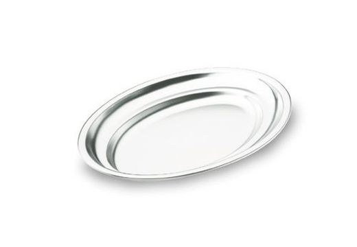 Fuente llana oval inox 30x20 cm