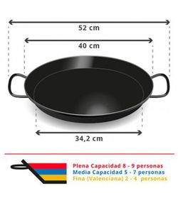 Paellera valenciana esmaltada 40 cm