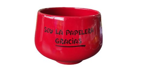Papelera barra 14x12 rojo alabama