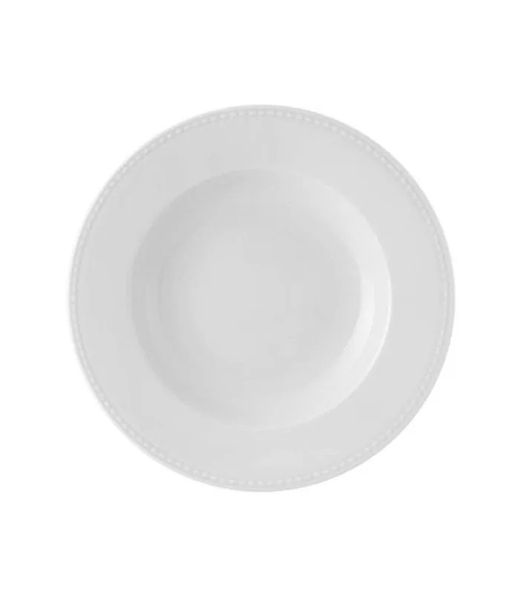 PERLA WHITE Plat fondo 24 cm