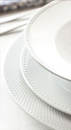 PERLA WHITE Plat fondo 24 cm