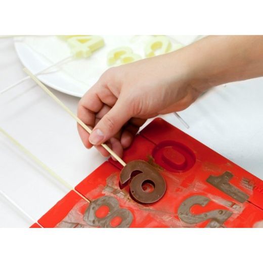 Piruletes números 3d vermell