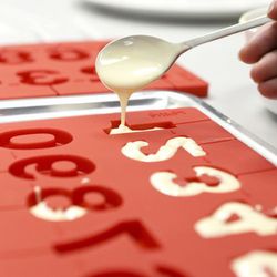 Piruletes números 3d vermell