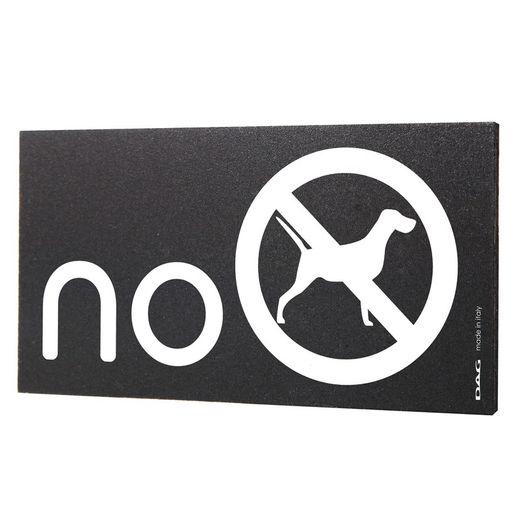 Señal no perros 8x15 cm