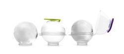 Conjunto de 4 moldes para bolas de gelo XL da Gintonic de 5,5 cm