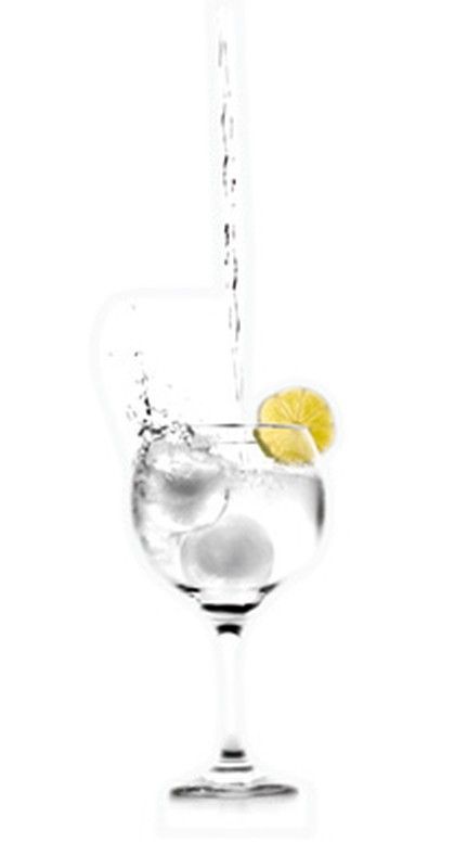 Conjunto de 4 moldes para bolas de gelo XL da Gintonic de 5,5 cm