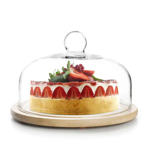 Tapa de cristal con base de madera XL