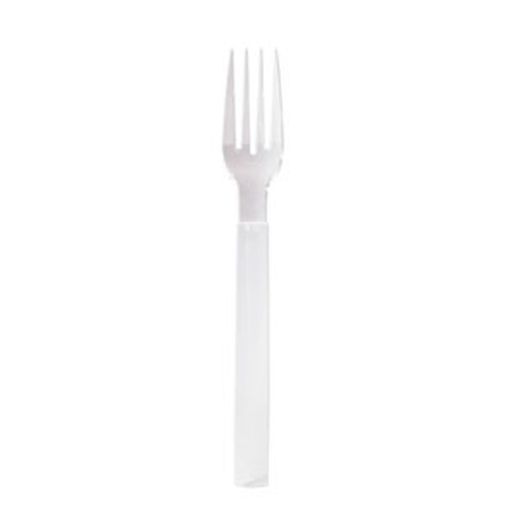 Tenedor transparente lujo 18 cm. 100 unidades